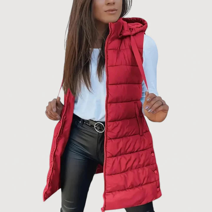 ARWENA – HOODED PUFFER VEST