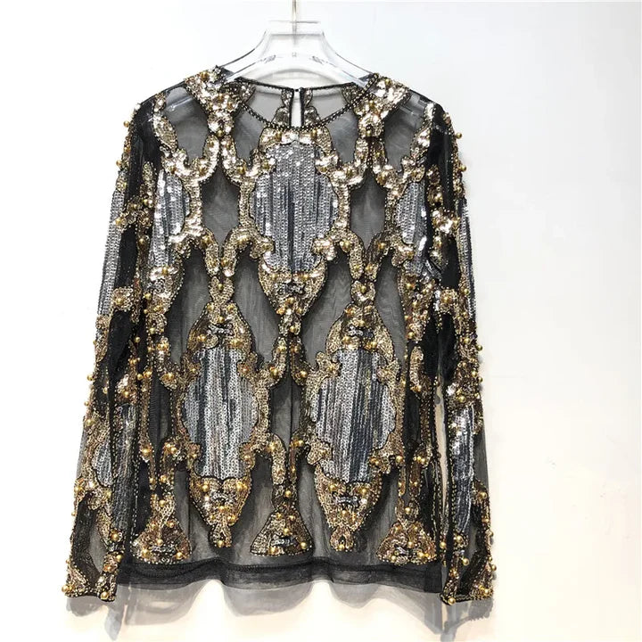 Ave | Women's Sequin Going Out Top