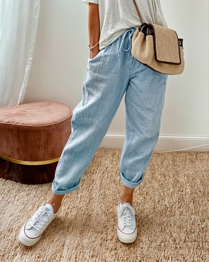 Lina | Linen Wide-Leg Trousers