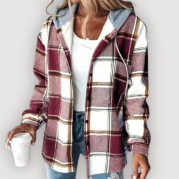 ROWAN – PLAID HOODED JACKET