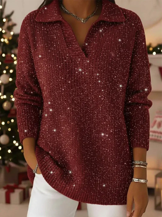 Lamera | Christmas sweater with a sparkling festive accent