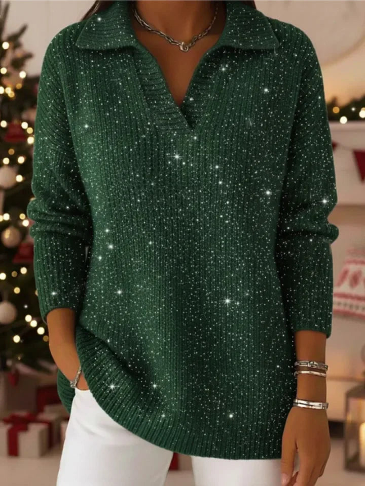 Lamera | Christmas sweater with a sparkling festive accent