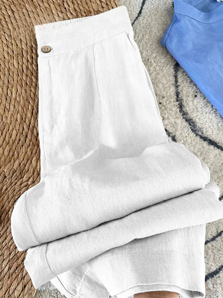 Heirra | Linen Wide Leg Trousers