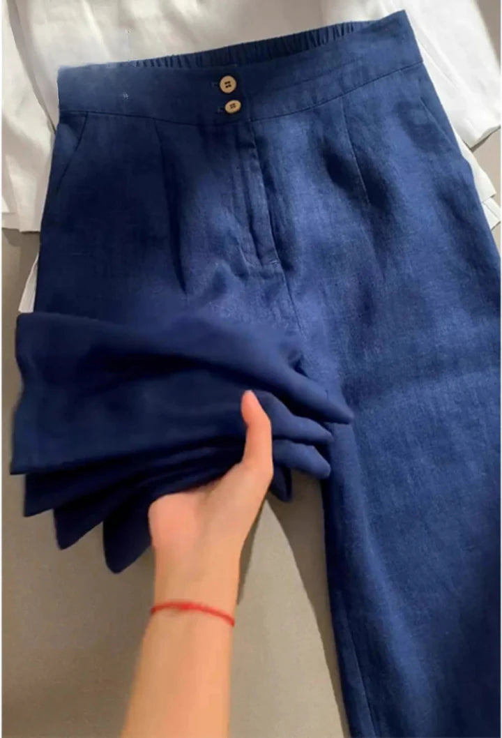 Heirra | Linen Wide Leg Trousers