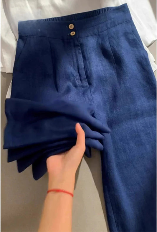 Heirra | Linen Wide Leg Trousers